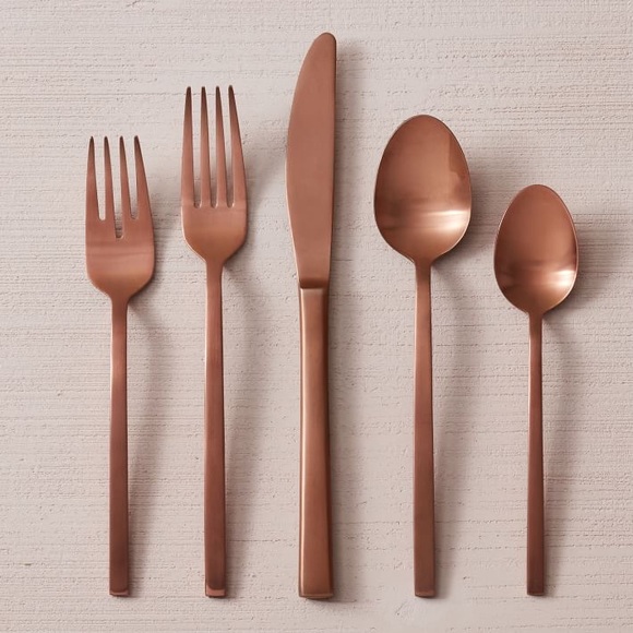 West Elm Dining Nwt West Elm Rose Gold Flatware Set 5 Pieces Poshmark